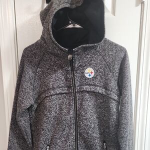 Steelers Gray Hooded Jacket with Zip